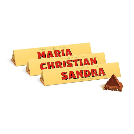 Toblerone mit Namen