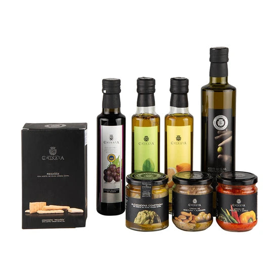 Gourmet Geschenkset mit Olivenöl, Balsamico und Antipasti