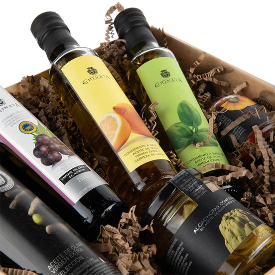 Gourmet Geschenkset mit Olivenöl, Balsamico und Antipasti