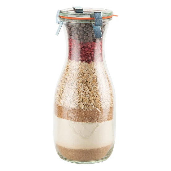 Löbke Backmischung Himbeer-Schoko-Wölkchen im 580ml Weckglas